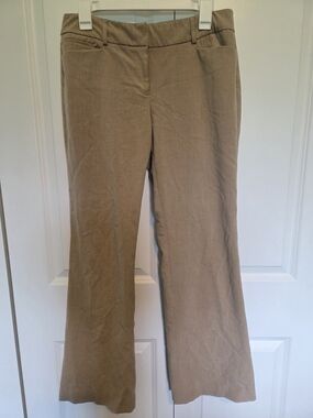 New York & Company Khaki Wide-Leg Trousers
